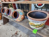 3 Talavera Planters  & 1 Flower Pot