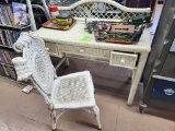 Wicker Desk & Chair - Contents not Included
