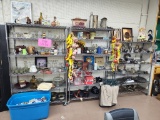 Contents of Metal Racks, Blue Tote, & Racks