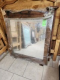 Rustic Wood Framed Mirror