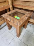 End Table with Glass Top Display