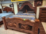 Cowhide King Bed - Mattress not Included