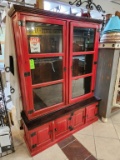 Rustic Red Gun Cabinet