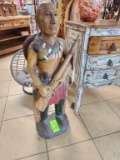 Carved Native American Statue