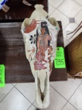 Painted Cow Skull