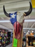 Cow Skull Painted Texas Flag