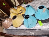 3 Medium Rawhide Lamp Shade & 7 Misc. Lamp Shades