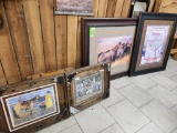 Misc. Cowboy Pictures (5 ct.) & Mirror