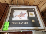 Texas Ranger Peso Badge Framed