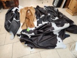 5 Cowhide Rugs - w/ Imperfections - Brands and Wear Spots