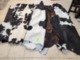 5 Cowhide Rugs - w/ Imperfections - Brands and Wear Spots