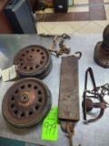 4 Metal Wheels, Scale, Bit, & Small Trap