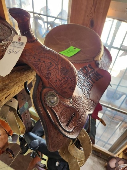 Double J Saddle High Tech Roping 15.5"