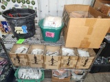Metal Rack & Contents, Hoof Picks, Combs, Misc. Tack
