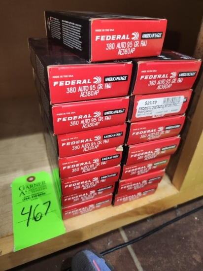 Federal 380 Auto FMJ - 15 ct.