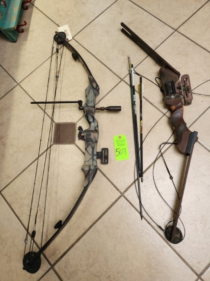 Bear Archery Bow, Another Bow, & 3 Arrows
