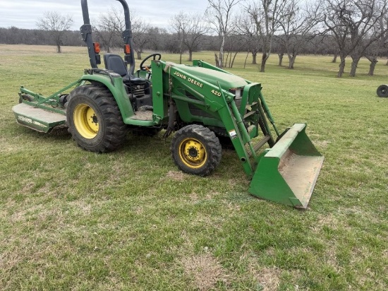 John Deere 4310 4WD Compact Tractor, Front End Loader, 1286 Hours