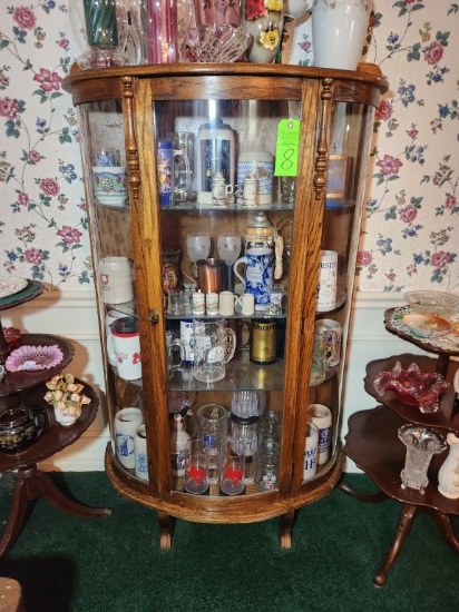 Curio Oak Cabinet