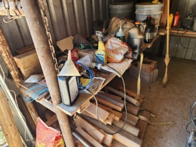 Remaining Contents of Wooden Shelf in Back Shop
