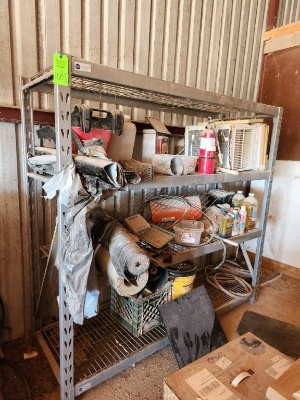 Metal Rack & Contents
