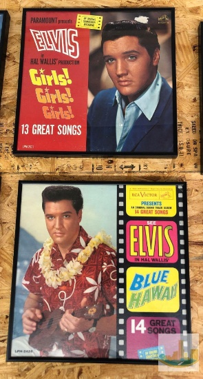 Framed Elvis Album Covers (2)