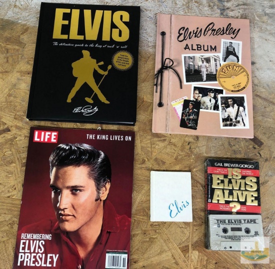 Assortment of Elvis Books and Magazines