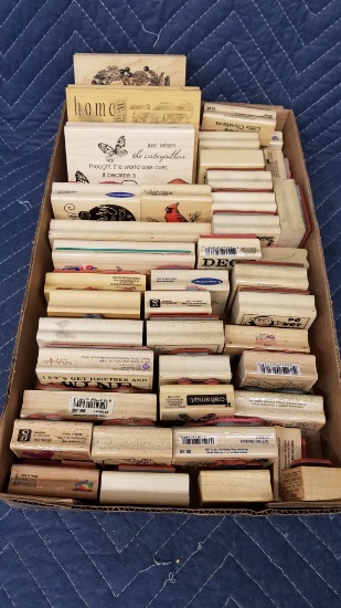 LOT OF 40 ASSORTED INK STAMPS
