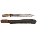 Contemporary Massive Hunting Knife-Percussion Pistol Combination