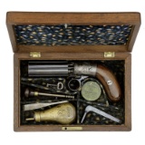 Cased Blunt & Syms Percussion Pepperbox