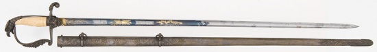 Early Militia Infantry Officer Sword With Eagle Pommel