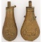 Lot of Two Powder Flasks
