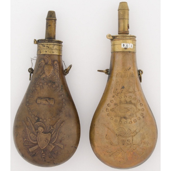 Lot of Two Ames and Batty  Peace Flasks