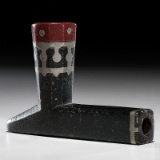 A Great Lakes Steatite Inlay Pipe