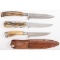 Three Maidmeller Fixed Blade Knives in a Case