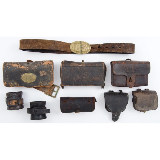 Indian War Era Leather Cartridge Boxes and Accoutrements