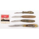 Case of Four Pocket Knives