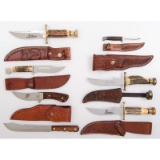 8 Case XX Fixed Blade Sheath Knives