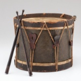 Brass Bodied Military Snare Drum with Sticks