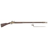 Early European Flintlock Musket with Bayonet
