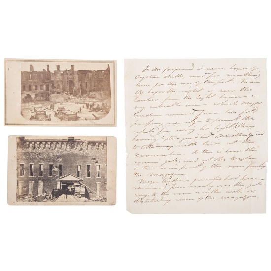 Two CDVs of Fort Sumter Taken After the Surrender of Robert Anderson
