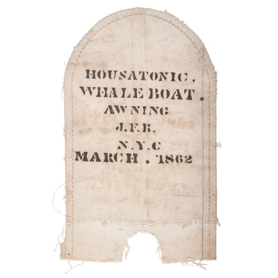 USS  Housatonic  Canvas Relic, Recovered from the Naval Assault on Fort Sumter, 1862