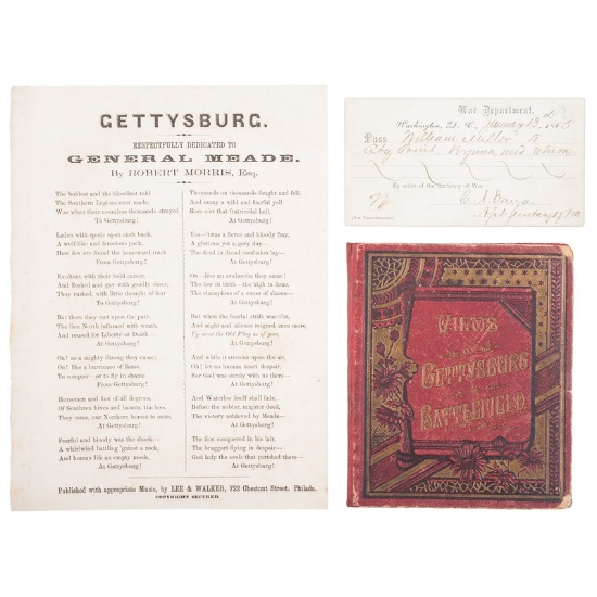 General George Meade War-Dated Signed Pass, Plus