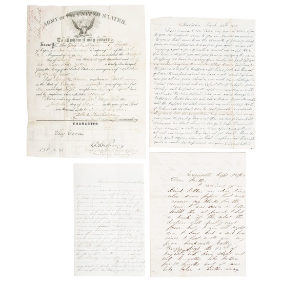 Letters From Three Civil War Soldiers, 1st US Infantry and 99th Indiana Infantry