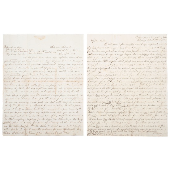 Two Letters Written by Confederate Soldier Thomas C. Hearn, 3rd Florida Infantry, Johnson's Island P