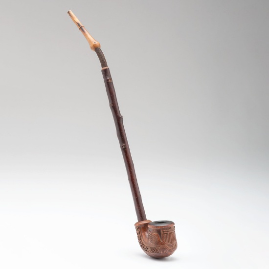 3rd Maine Civil War Folk Art Pipe, Carved by Drum Major Charles C. Ellis