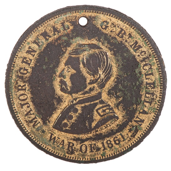 Brass ID Disk of J. Warren Morse, 1st Regiment Berdan Sharpshooters