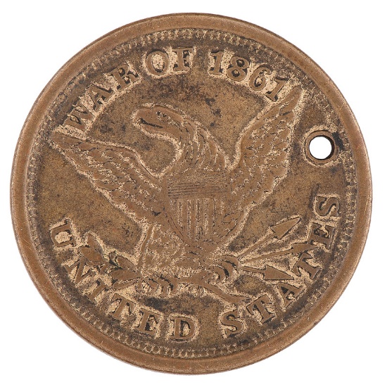 Dog Tag of Private Samuel T. Dow, Company D, 15th New Hampshire Volunteers