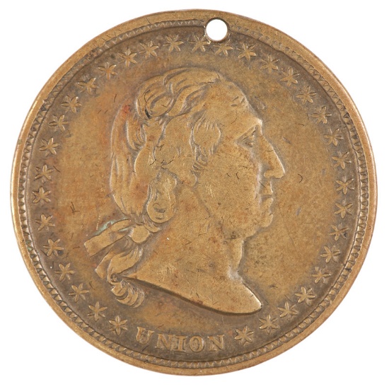 George Washington Style ID Disk of James Russell, 4th Rhode Island Infantry