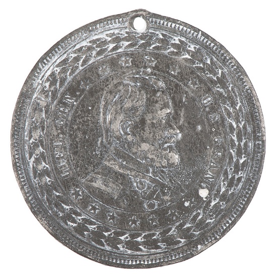 Large Union ID Disk of Sergeant James Crownover, 47th Pennsylvania Infantry, Featuring Portrait of G