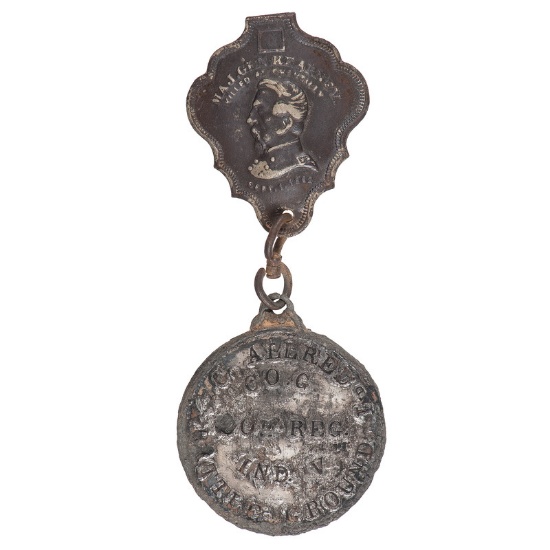 Excavated ID Disk with Original Kearney Pin Hanger, Garrison Allred, 20th Indiana Infantry, KIA